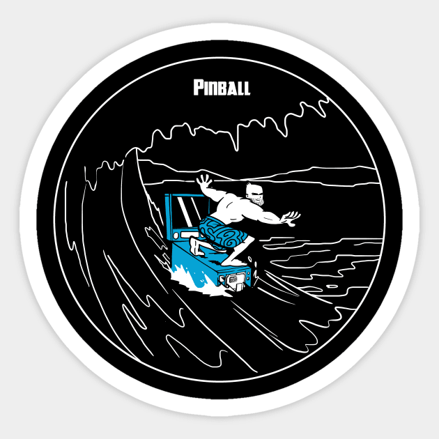 Pinball surfer Sticker by TomiAx